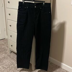 H&M Black Corduroy Pants | Black | 34